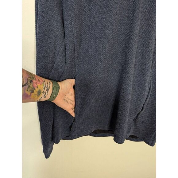 7 Diamonds Navy Blue Textured Pullover Hoodie Sweatshirt - Size L - Picture 3 of 8